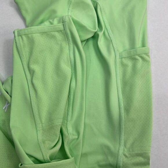 Gymshark high waisted mesh spell out Bali green leggings size medium NWT - Picture 10 of 14
